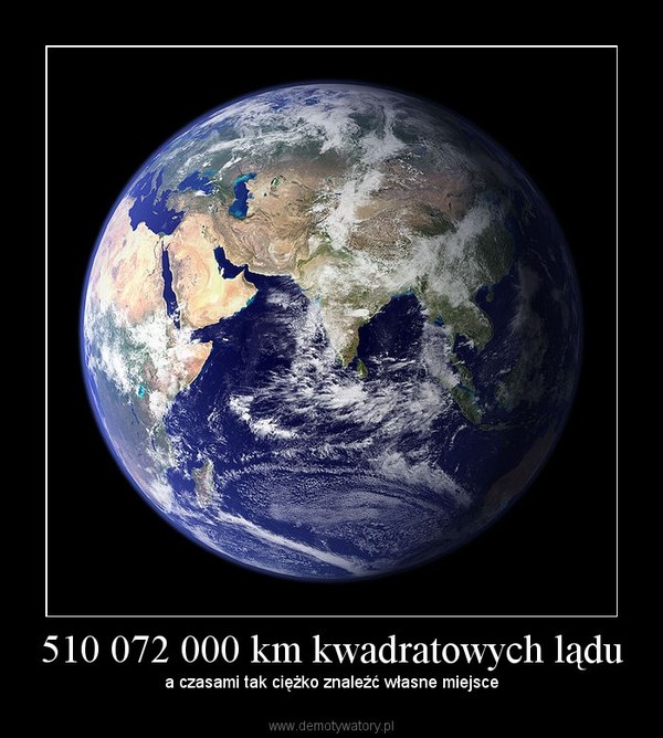 510 072 000 km kwadratowych lądu