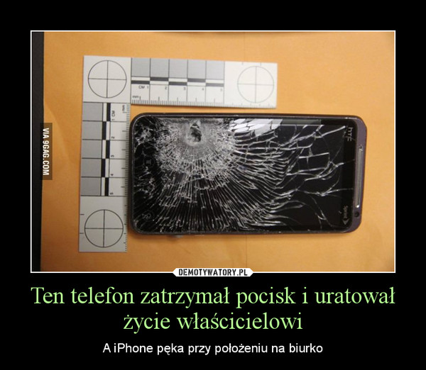 Ten telefon zatrzymał pocisk i uratował życie właścicielowi – A iPhone pęka przy położeniu na biurko 