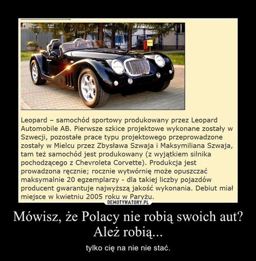 Mówisz, że Polacy nie robią swoich aut? Ależ robią...