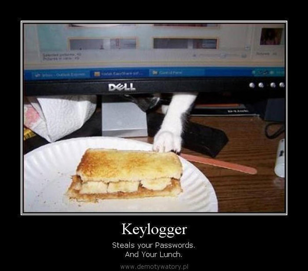 Keylogger – Steals your Passwords. And Your Lunch. 