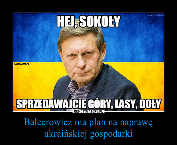 Balcerowicz ma plan na naprawę ukraińskiej gospodarki –  