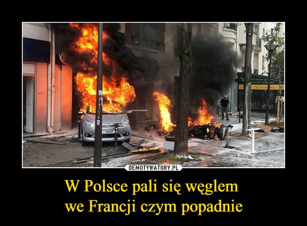 W Polsce pali się węglem we Francji czym popadnie –  