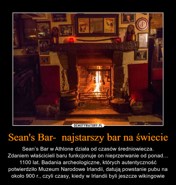 Sean's Bar-  najstarszy bar na świecie