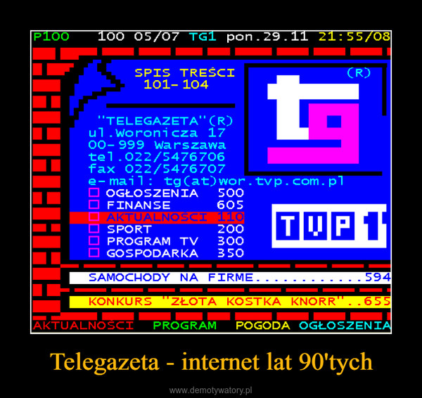 Telegazeta - internet lat 90'tych –  