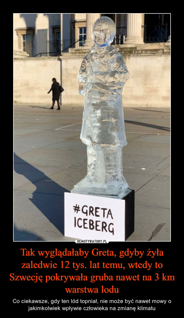 Tak wyglądałaby Greta, gdyby żyła zaledwie 12 tys. lat temu, wtedy to Szwecję pokrywała gruba nawet na 3 km warstwa lodu