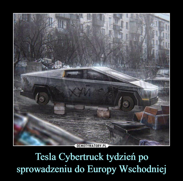 Tesla Cybertruck tydzień po sprowadzeniu do Europy Wschodniej –  