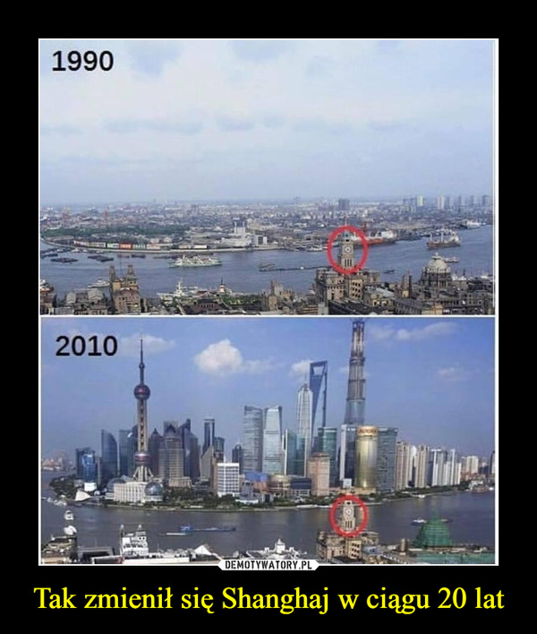 Tak zmienił się Shanghaj w ciągu 20 lat –  