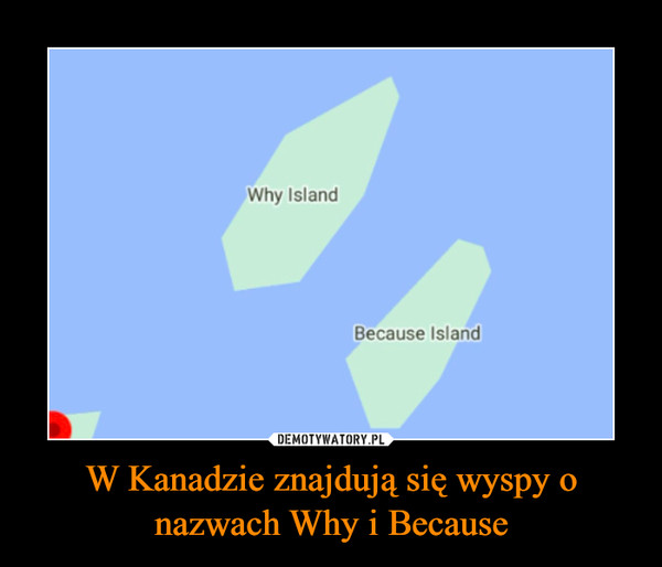W Kanadzie znajdują się wyspy o nazwach Why i Because