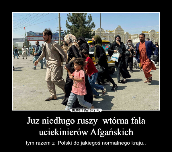 Juz niedługo ruszy  wtórna fala uciekinierów Afgańskich – tym razem z  Polski do jakiegoś normalnego kraju.. 