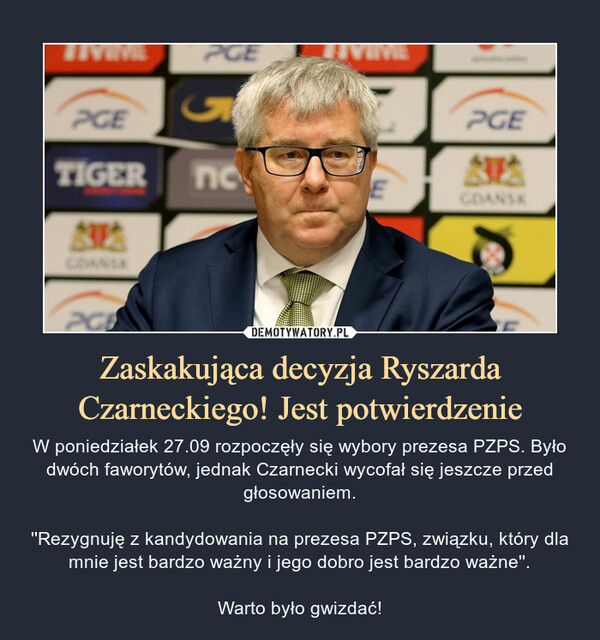 Zaskakująca decyzja Ryszarda Czarneckiego! Jest potwierdzenie