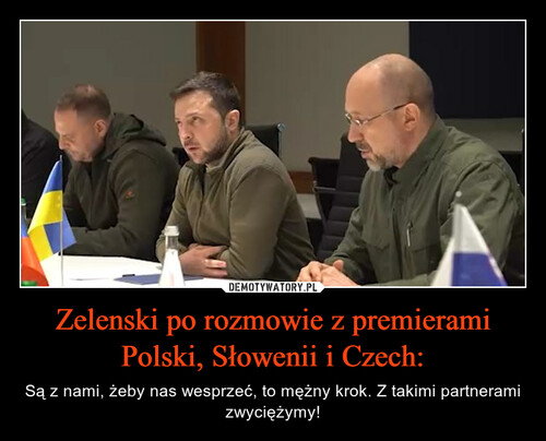 Zelenski po rozmowie z premierami Polski, Słowenii i Czech: