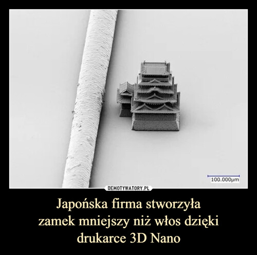 Japońska firma stworzyła
zamek mniejszy niż włos dzięki
drukarce 3D Nano