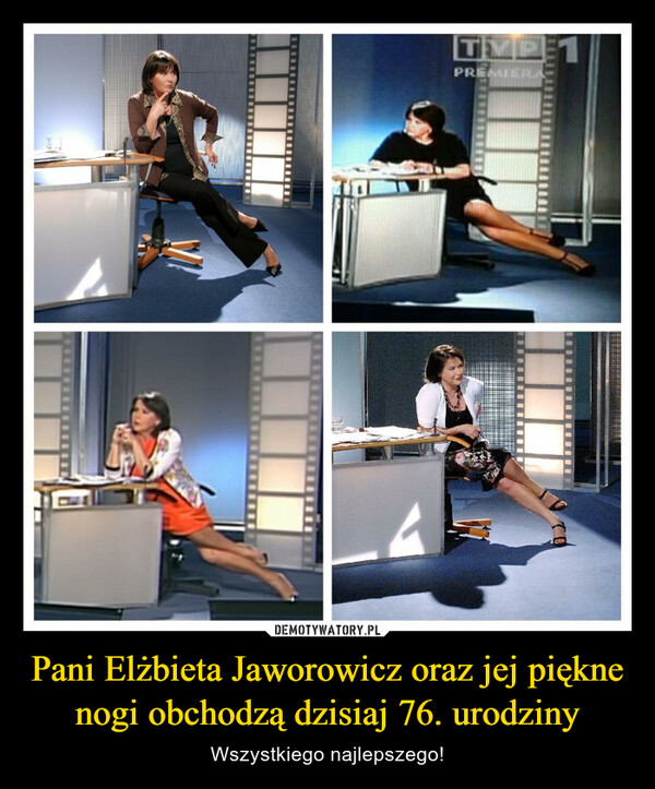 Pani Elżbieta Jaworowicz oraz jej piękne nogi obchodzą dzisiaj 76. urodziny – Wszystkiego najlepszego! 