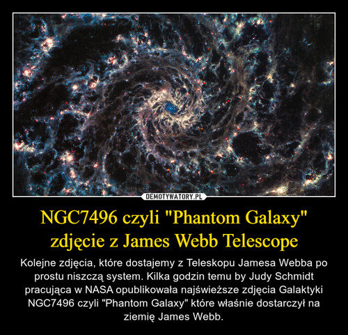 NGC7496 czyli "Phantom Galaxy" zdjęcie z James Webb Telescope