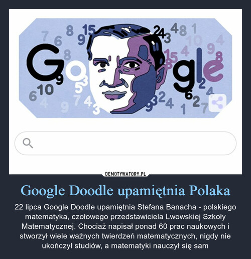 Google Doodle upamiętnia Polaka