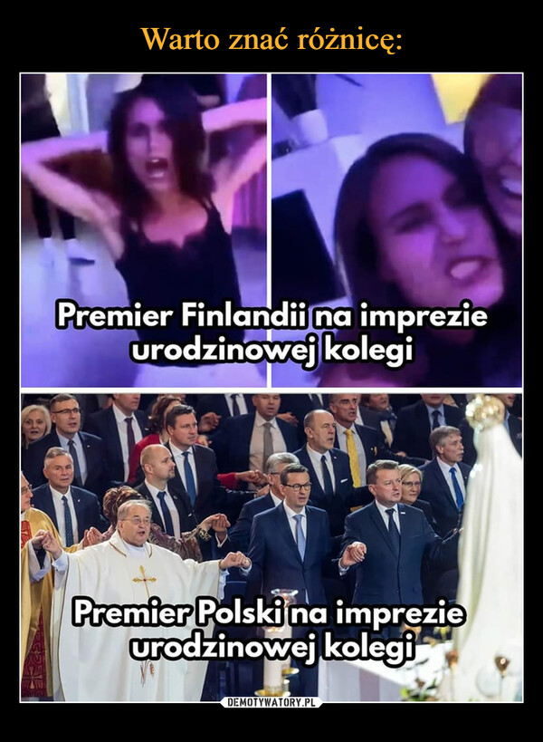  –  Premier Finlandii na imprezie urodzinowej kolegi