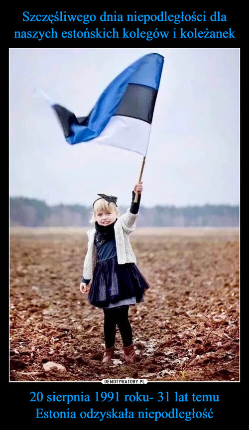 Szczęśliwego dnia niepodległości dla naszych estońskich kolegów i koleżanek 20 sierpnia 1991 roku- 31 lat temu Estonia odzyskała niepodległość