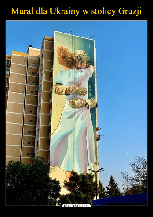 Mural dla Ukrainy w stolicy Gruzji