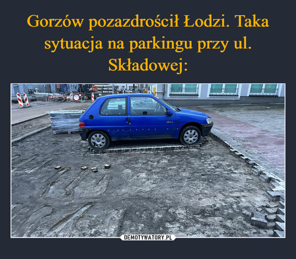 Gorzów pozazdrościł Łodzi. Taka sytuacja na parkingu przy ul. Składowej:
