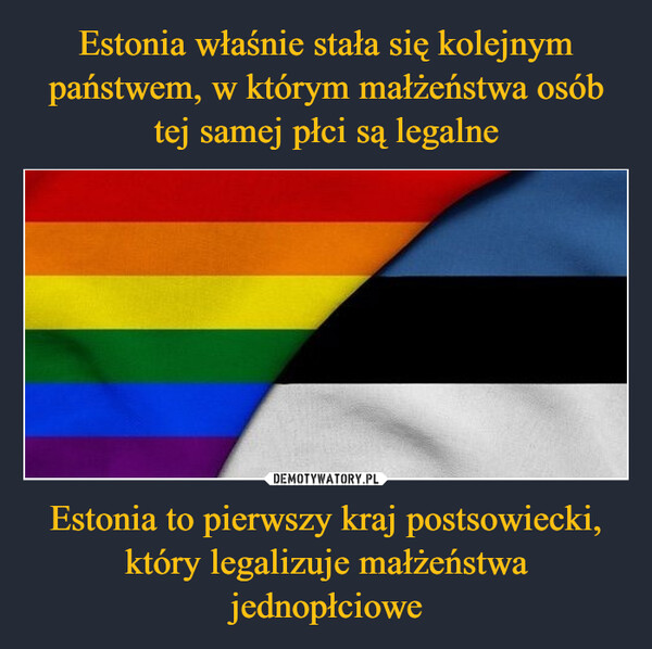 Estonia to pierwszy kraj postsowiecki, który legalizuje małżeństwa jednopłciowe –  