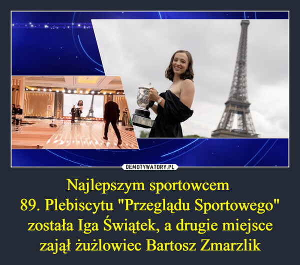 Najlepszym sportowcem 89. Plebiscytu "Przeglądu Sportowego" została Iga Świątek, a drugie miejsce zajął żużlowiec Bartosz Zmarzlik –  CEO