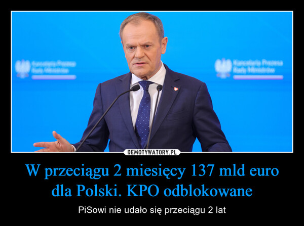 W przeciągu 2 miesięcy 137 mld euro dla Polski. KPO odblokowane – PiSowi nie udało się przeciągu 2 lat અને એક બાબત